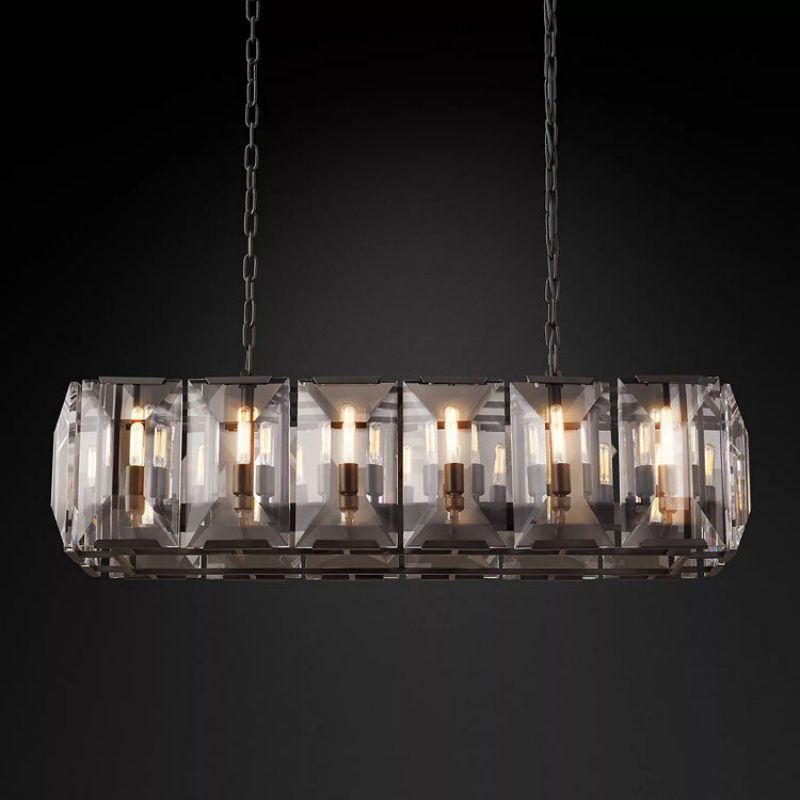 Harlow Crystal Rectangle Chandelier 42"