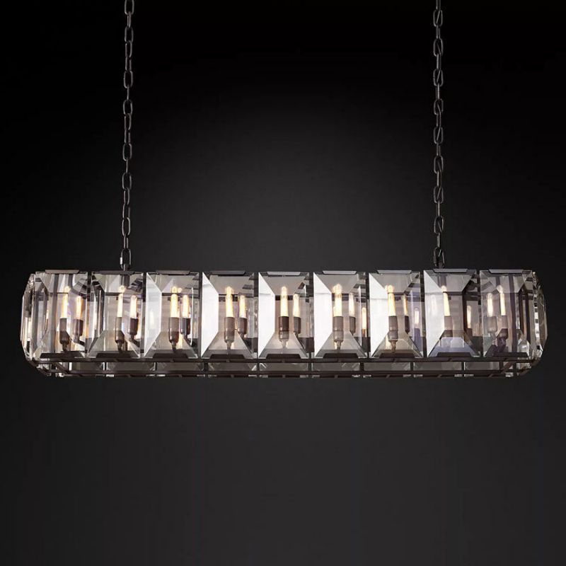 Harlow Crystal Rectangle Chandelier 62"