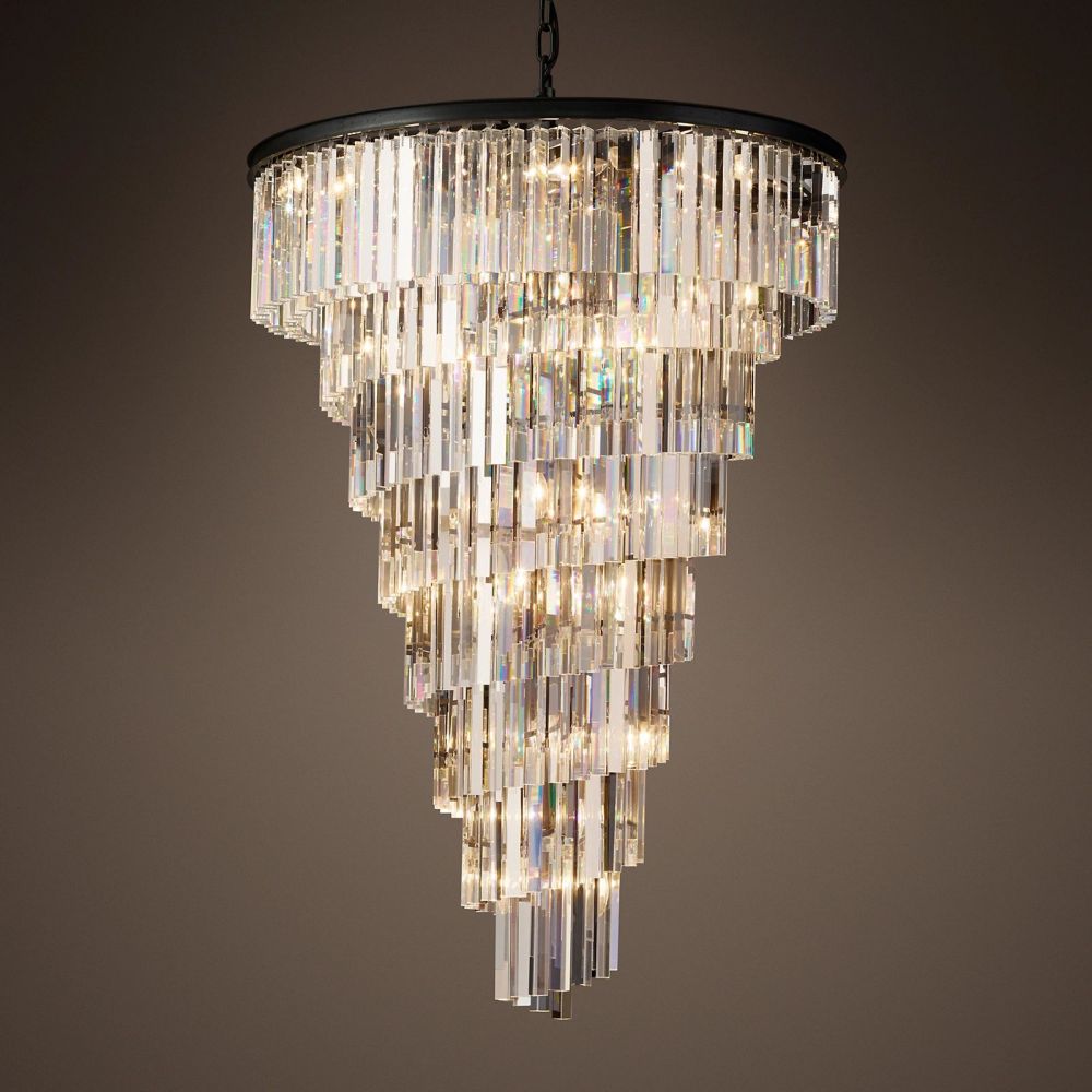 Odeon Triangular Helix Chandelier
