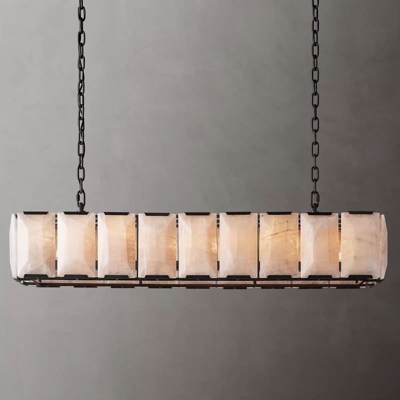 Harlow Calcite Rectangle Chandelier 62"