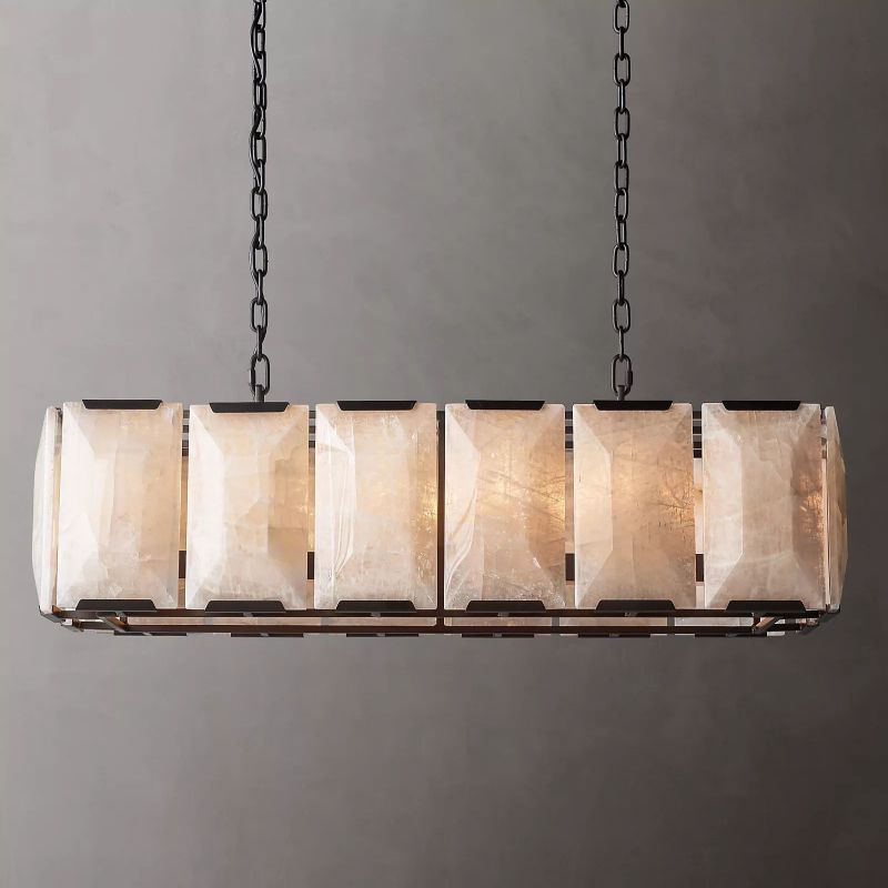 Harlow Calcite Rectangle Chandelier 42"