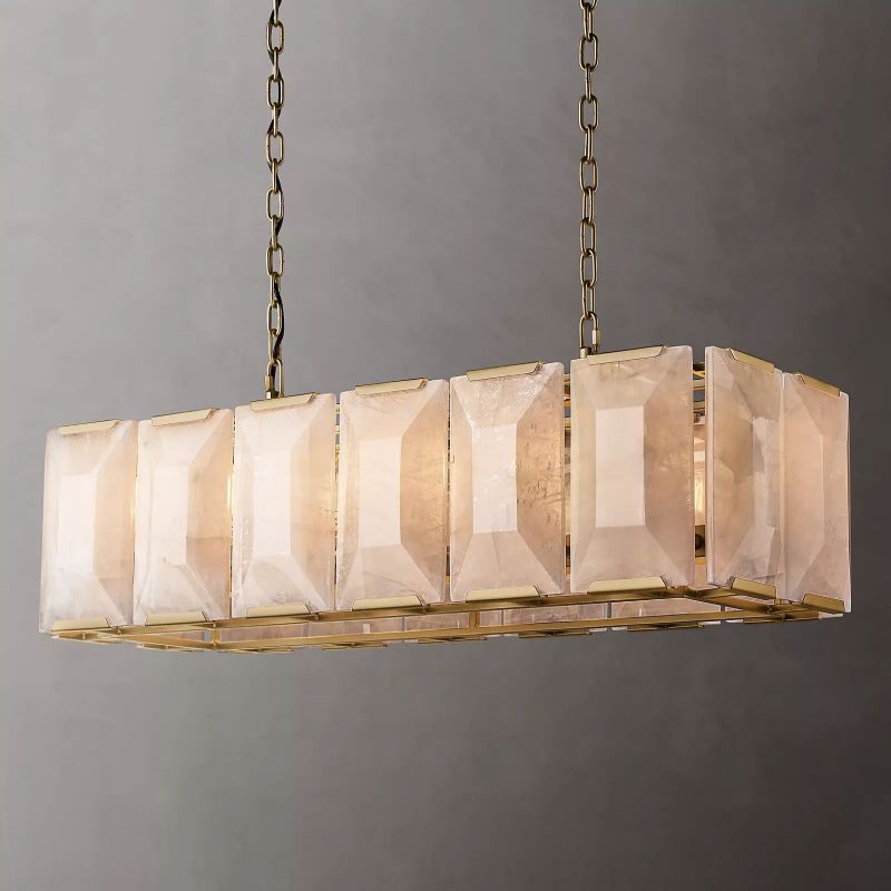 Harlow Calcite Rectangle Chandelier 42"
