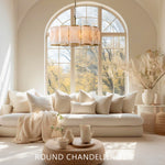 Harlow Calcite Round Chandelier 31"