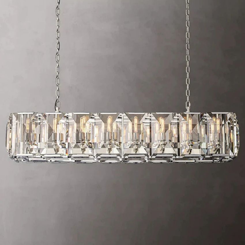 Harlow Crystal Rectangle Chandelier 54"