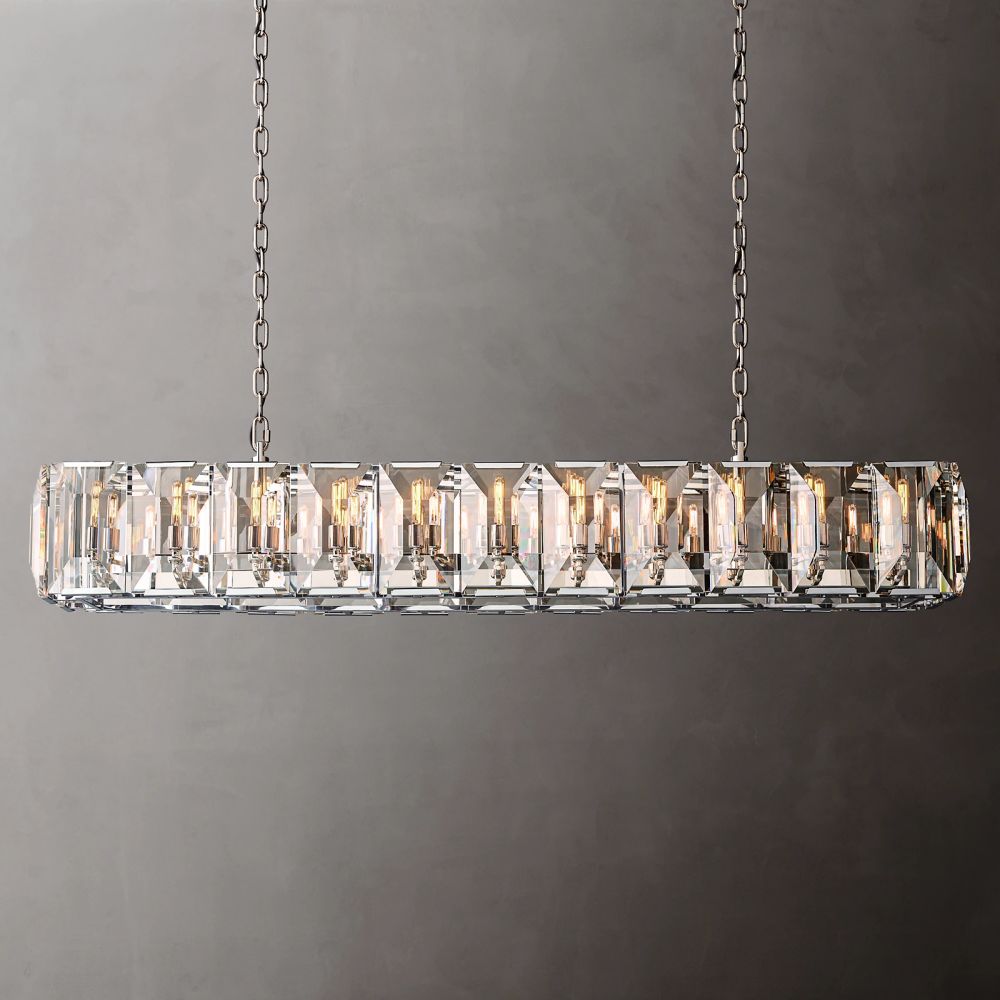 Harlow Crystal Rectangle Chandelier 74"