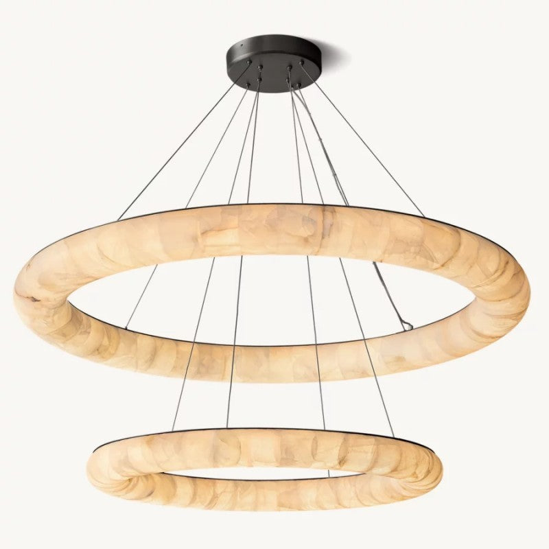 Rivage Lisse Two-Tiered Round Chandelier 61"