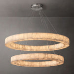 Rivage Alabaster Two-Tier Round Chandelier 60"