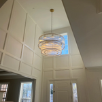San Marco Glass Two-Tier Round Chandelier 60"