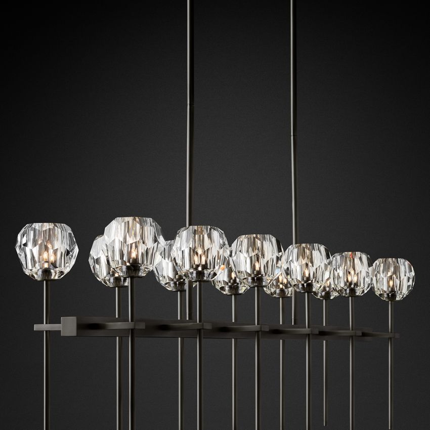 Boule Double Linear Chandelier 60"