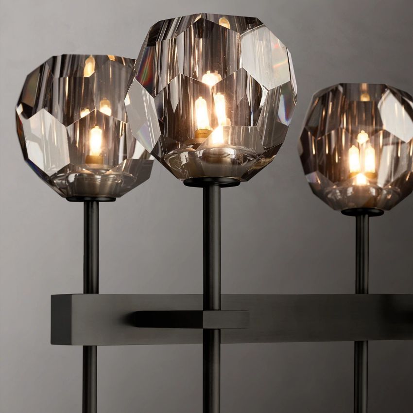 Boule Double Linear Chandelier 60"
