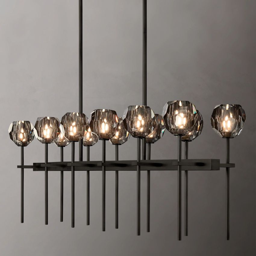 Boule Double Linear Chandelier 60"