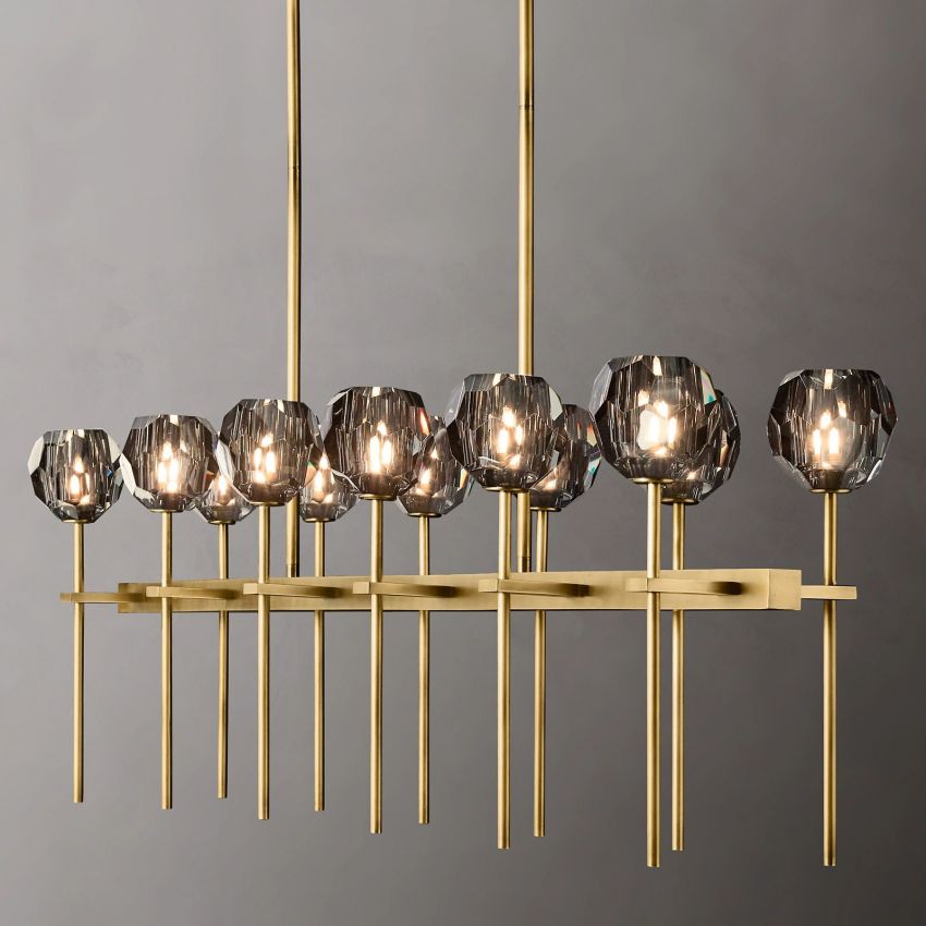 Boule Double Linear Chandelier 60"
