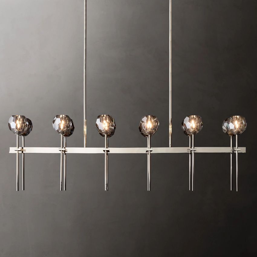 Boule Double Linear Chandelier 60"