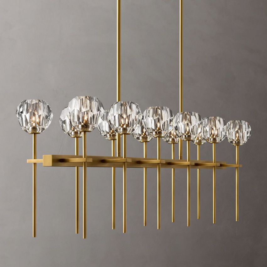 Boule Double Linear Chandelier 60"