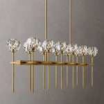 Boule Double Linear Chandelier 60"