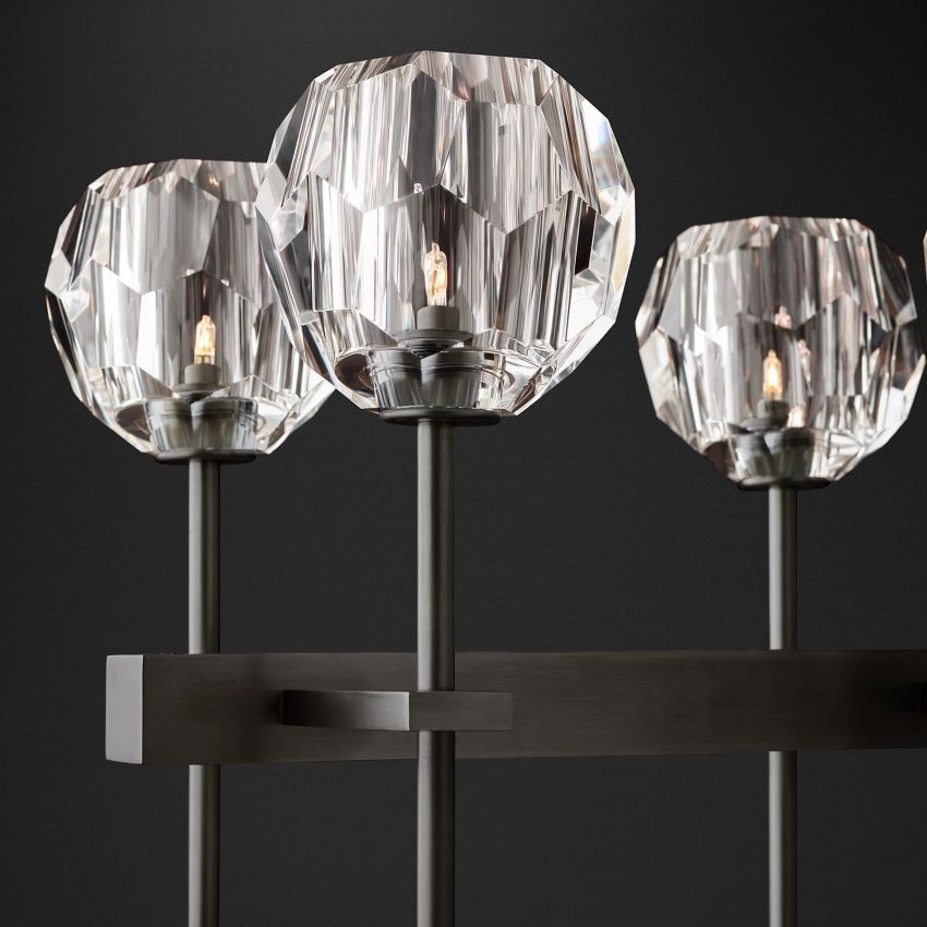 Boule Double Linear Chandelier 60"