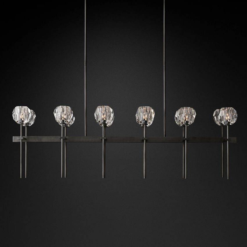 Boule Double Linear Chandelier 60"