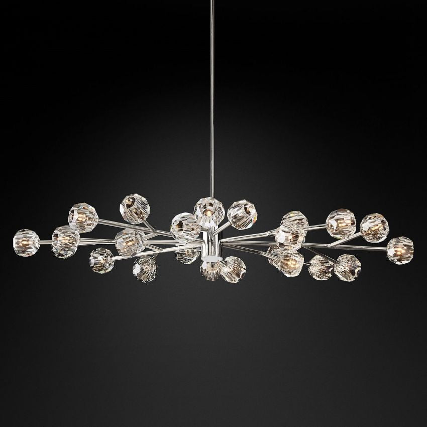 Boule Oval Chandelier 72"