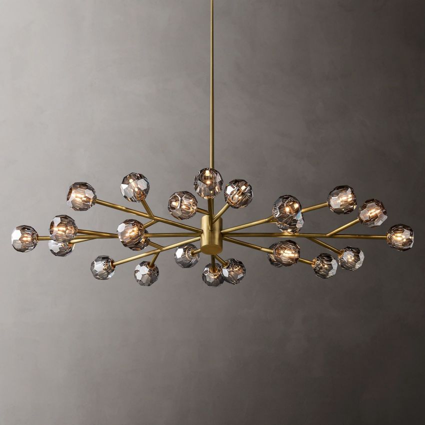 Boule Oval Chandelier 72"