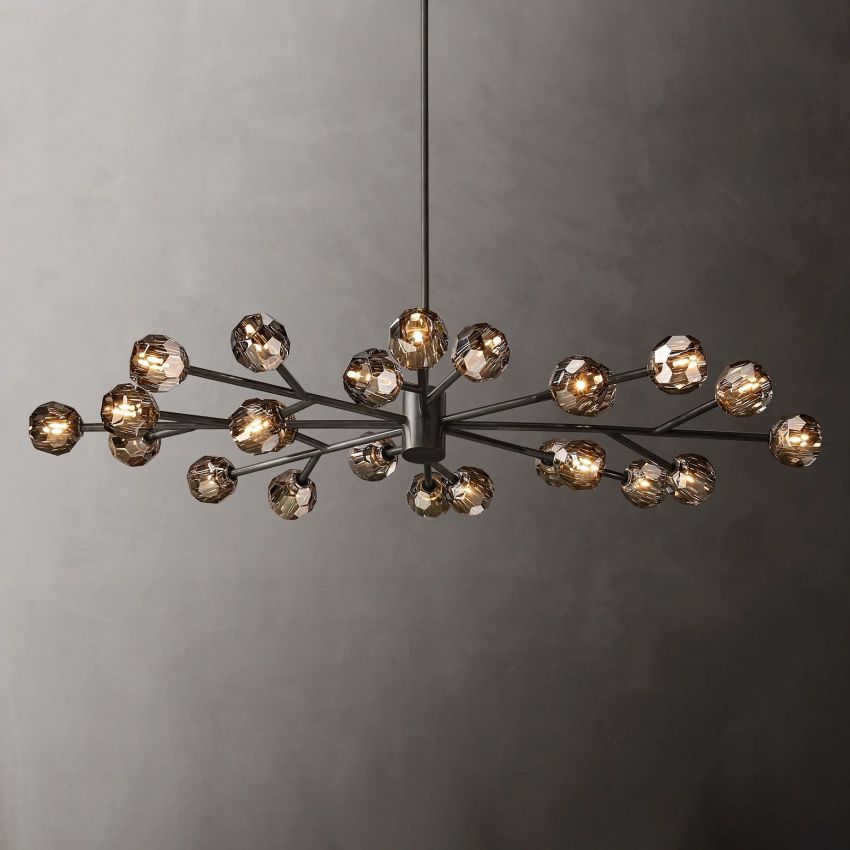 Boule Oval Chandelier 72"