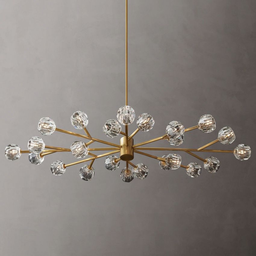 Boule Oval Chandelier 72"