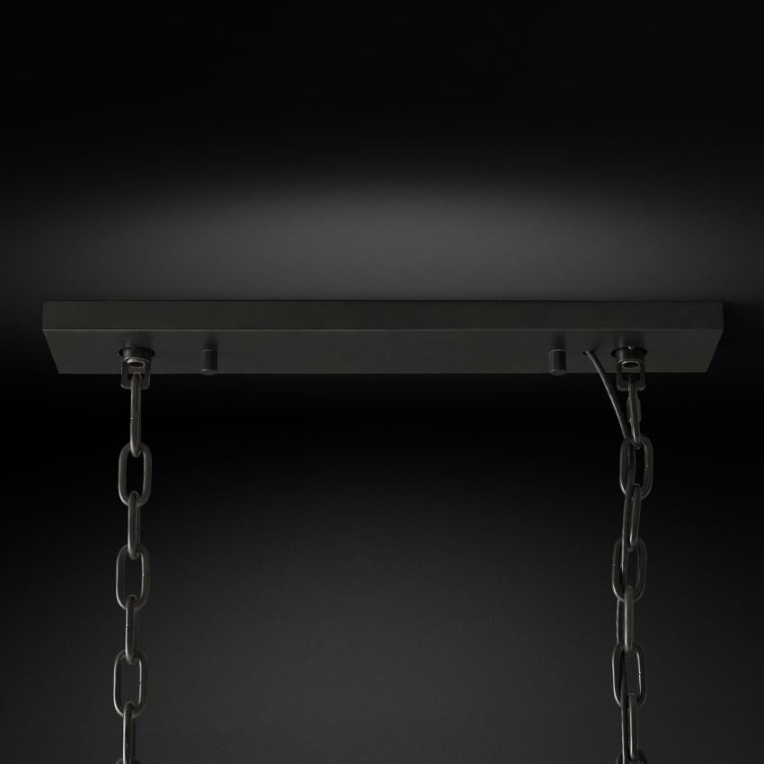 Odeon Rectangular Tiered Chandelier 49"