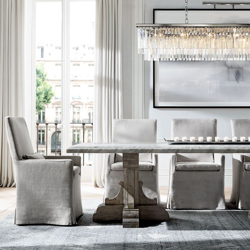 Odeon Rectangular Tiered Chandelier 59"