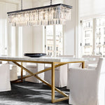 Odeon Rectangular Tiered Chandelier 72"
