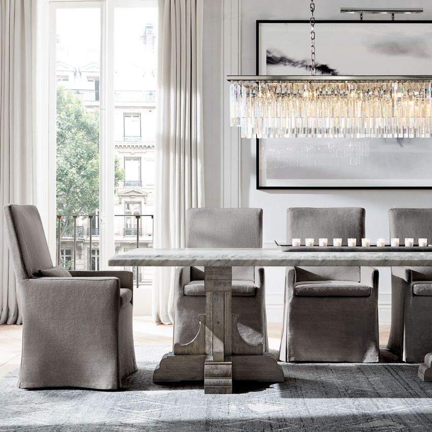 Odeon Rectangular Tiered Chandelier 72"