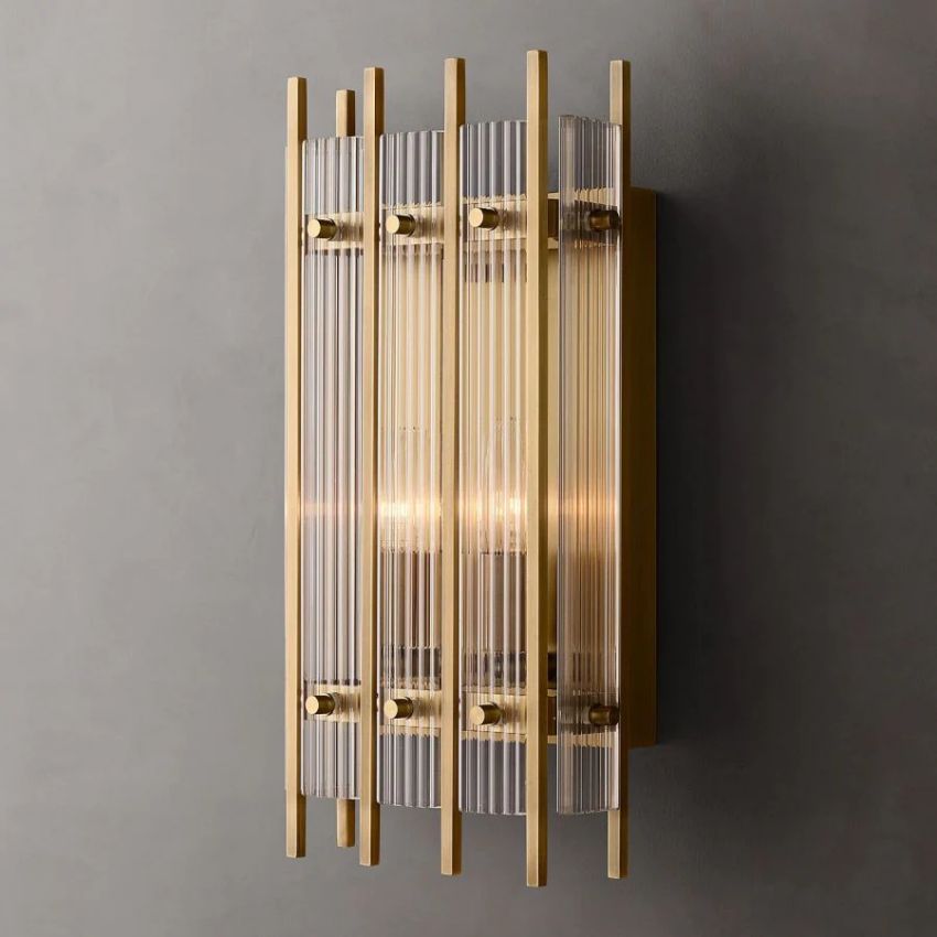 San Marco Glass Rectangle Wall Sconce