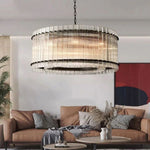 San Marco Glass Round Chandelier 37"