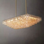 Chivaro Tiered Rectangular Chandelier 54"