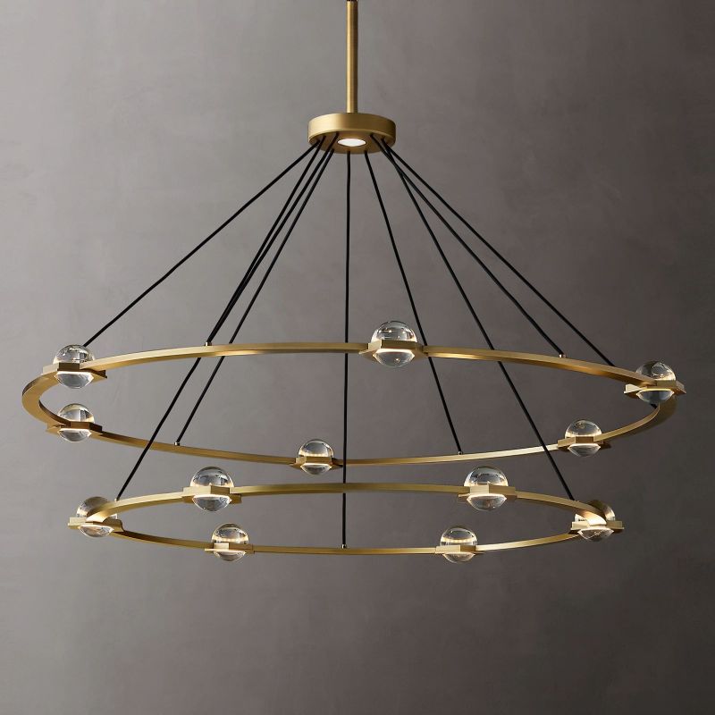 Eclavia Two-Tier Round Chandelier 60"