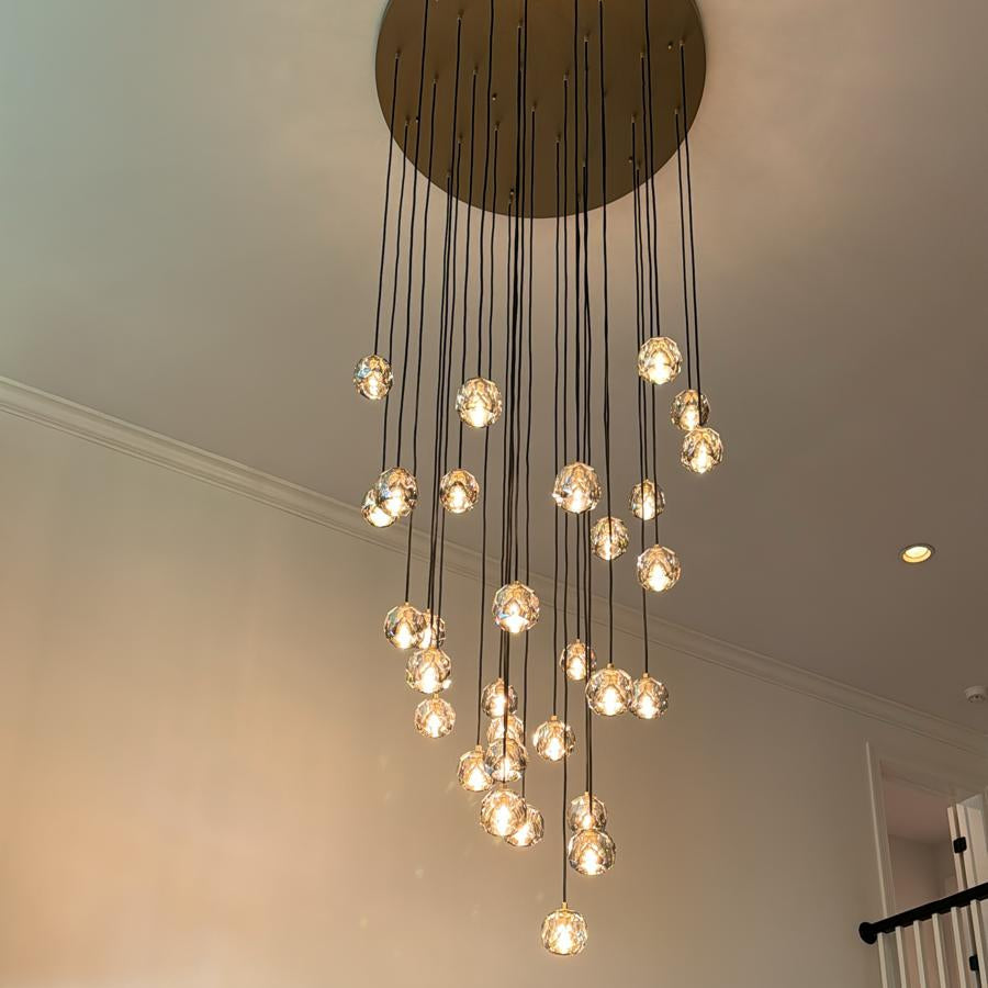 Boule Round Chandelier 30"