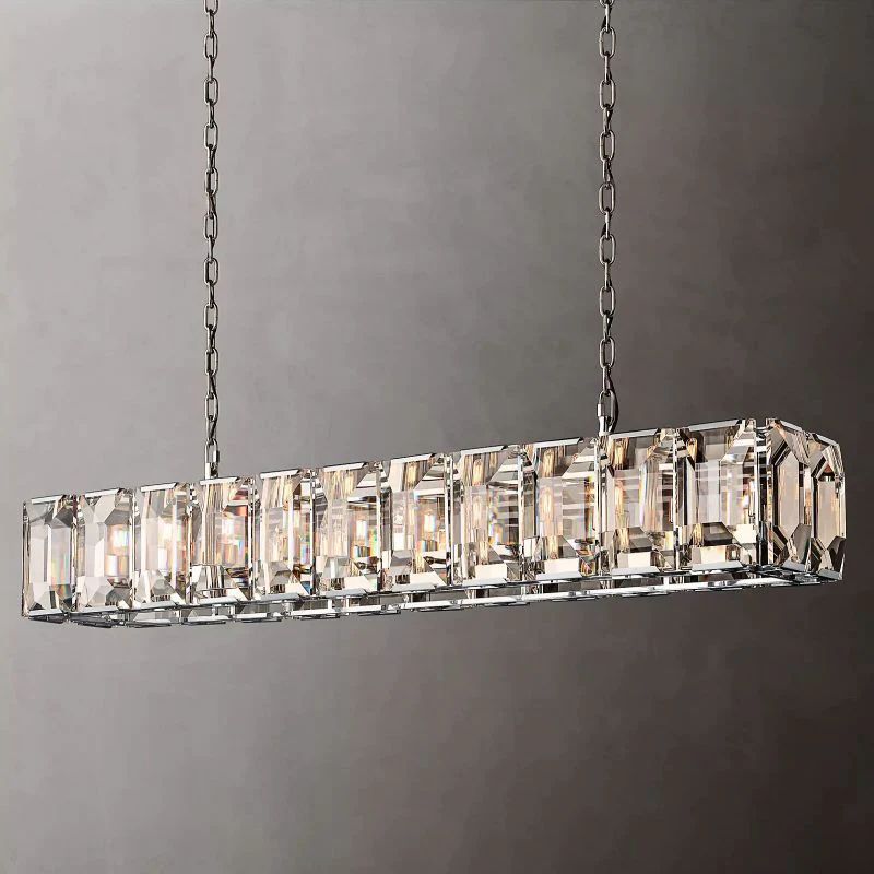 Harlow Crystal Rectangle Chandelier 74"