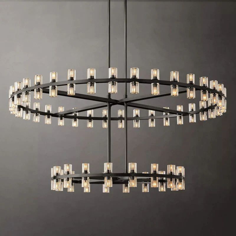 Arcachon Two-Tier Round Chandelier 60"