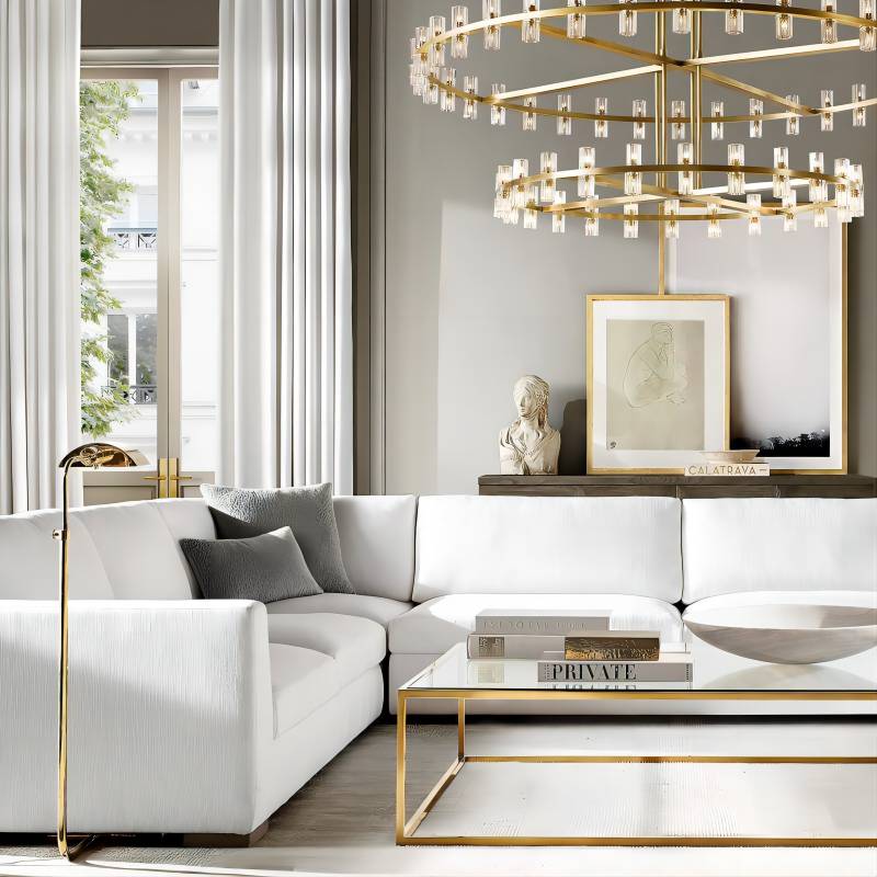 Arcachon Two-Tier Round Chandelier 60"