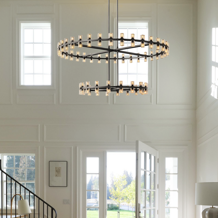 Arcachon Two-Tier Round Chandelier 60"