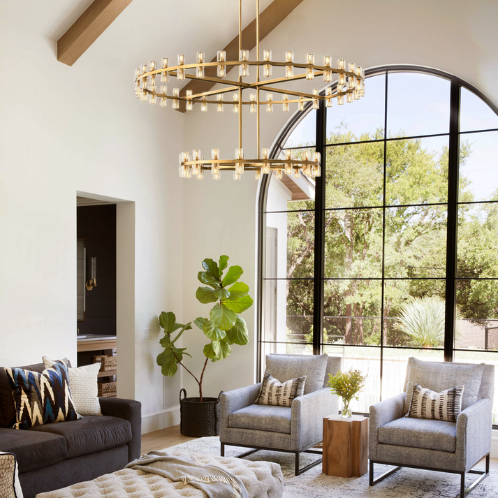 Arcachon Two-Tier Round Chandelier 60"