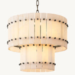 San Marco Alabaster Tiered Round Chandelier 22"