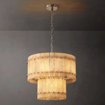 San Marco Alabaster Tiered Round Chandelier 22"