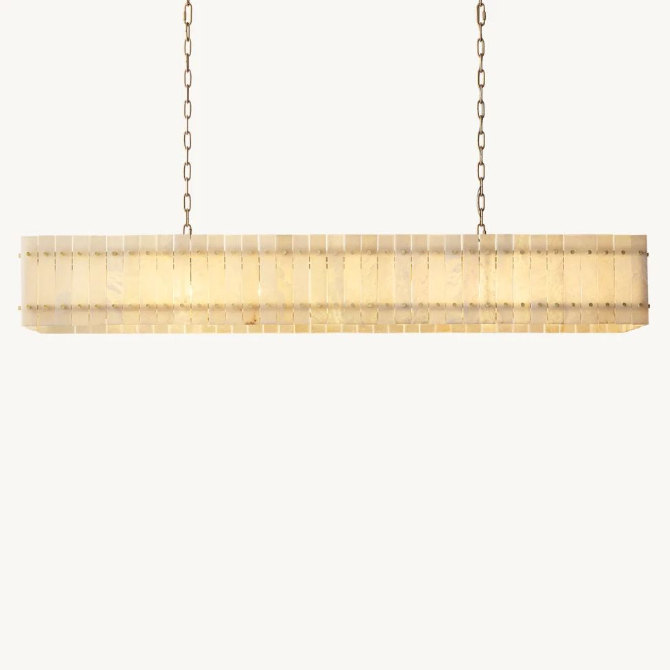 San Marco Alabaster Linear Chandelier 72"