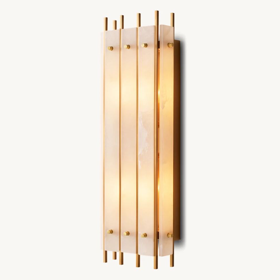 San Marco Alabaster Rectangular Wall Sconce