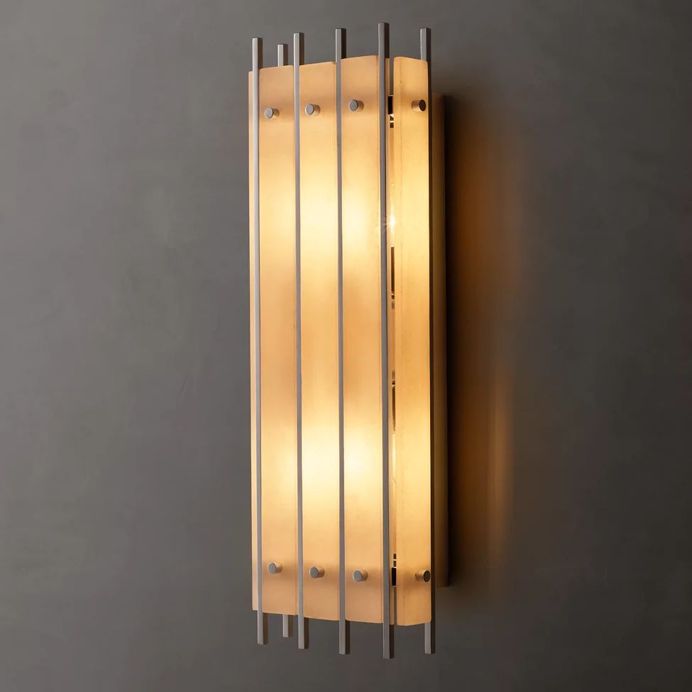 San Marco Alabaster Rectangular Wall Sconce