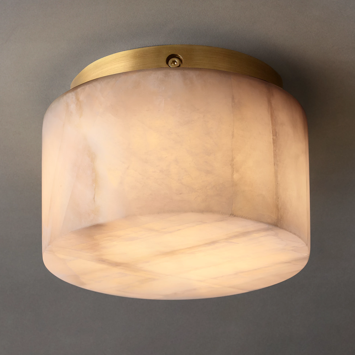 Rivage Alabaster Round Flush Mount