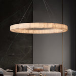 Rivage Alabaster Round Chandelier 60"