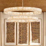 Rivage Alabaster Two-Tier Round Chandelier 60"