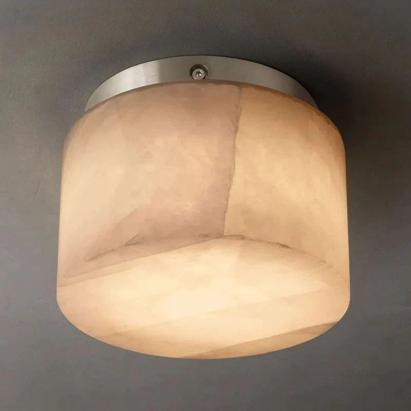 Rivage Alabaster Round Flush Mount