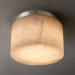 Rivage Alabaster Round Flush Mount