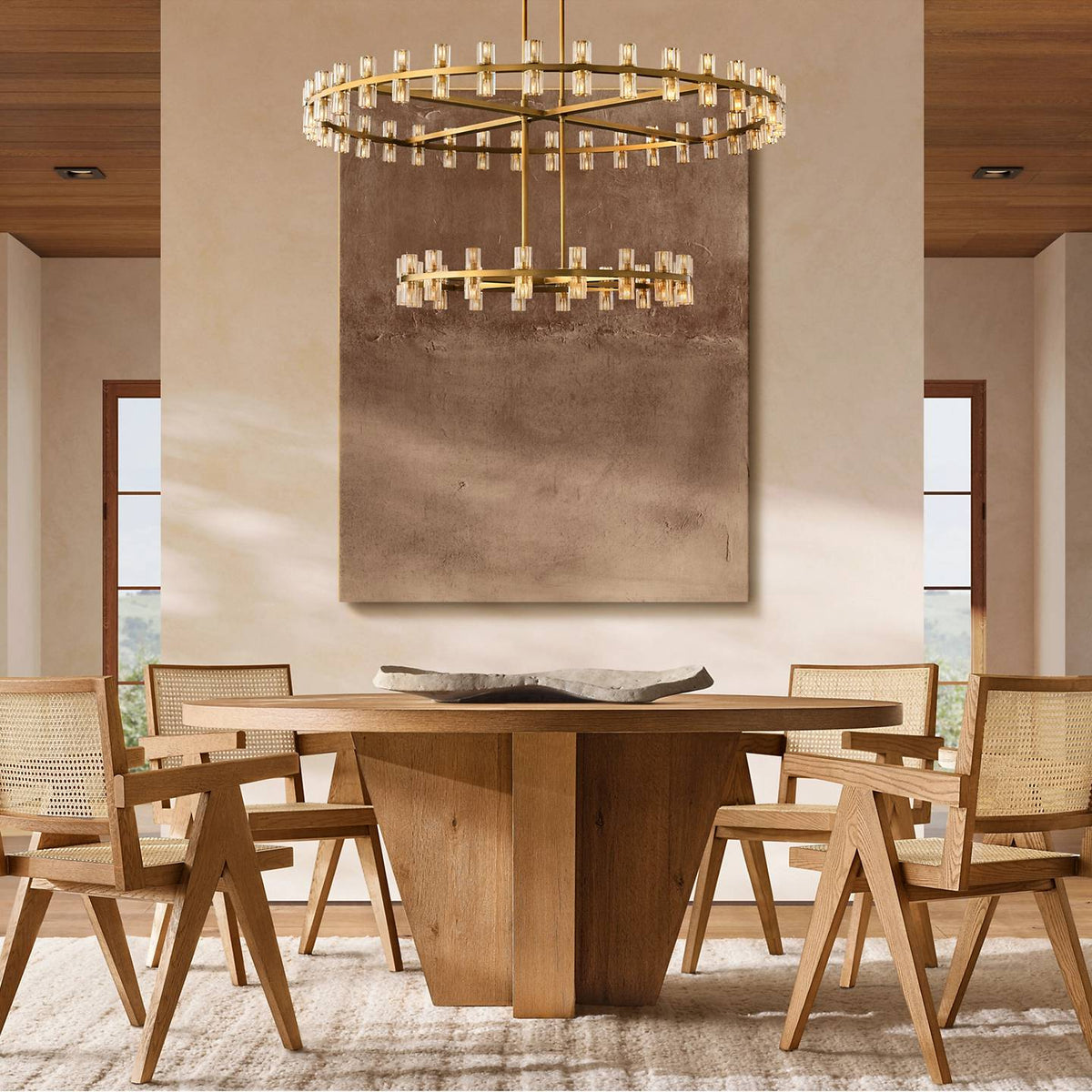Arcachon Two-Tier Round Chandelier 60"